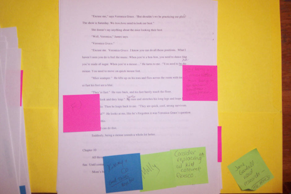 One of my manuscripts during the revision stage. Messy, huh?
