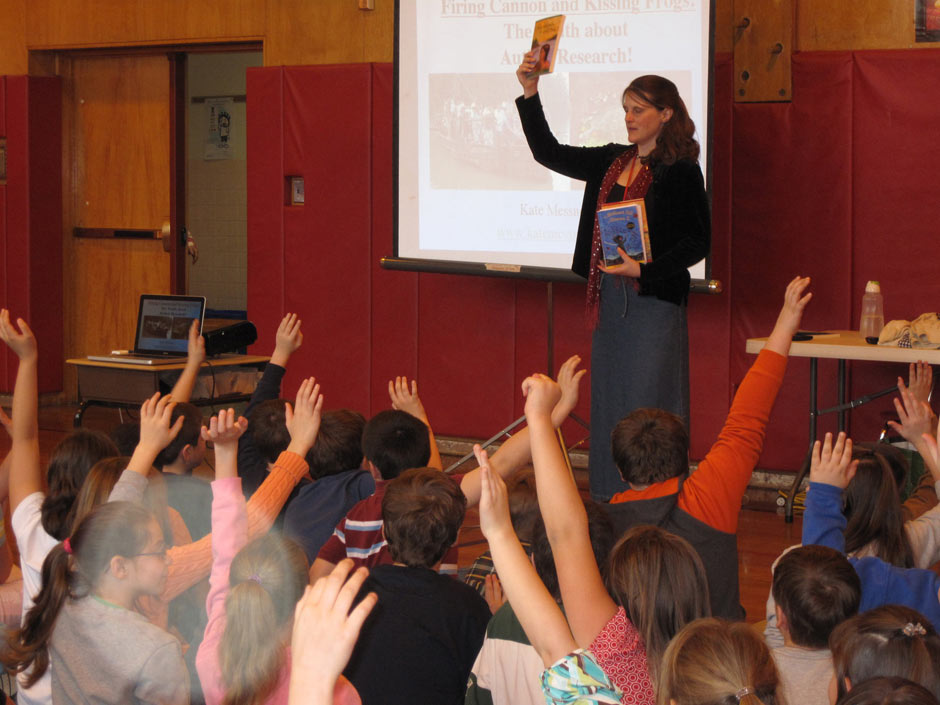 I love visiting schools to talk with kids about books and writing.
