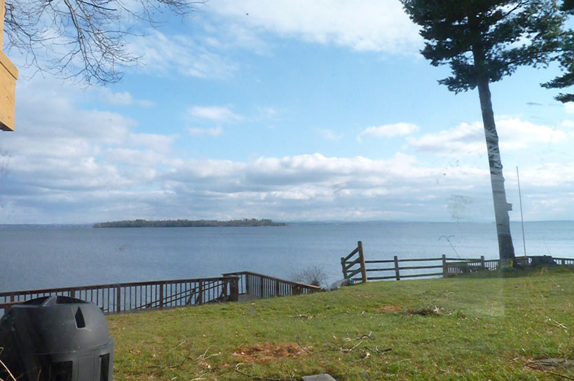 And finally…here’s a shot of Lake Champlain from my back yard.